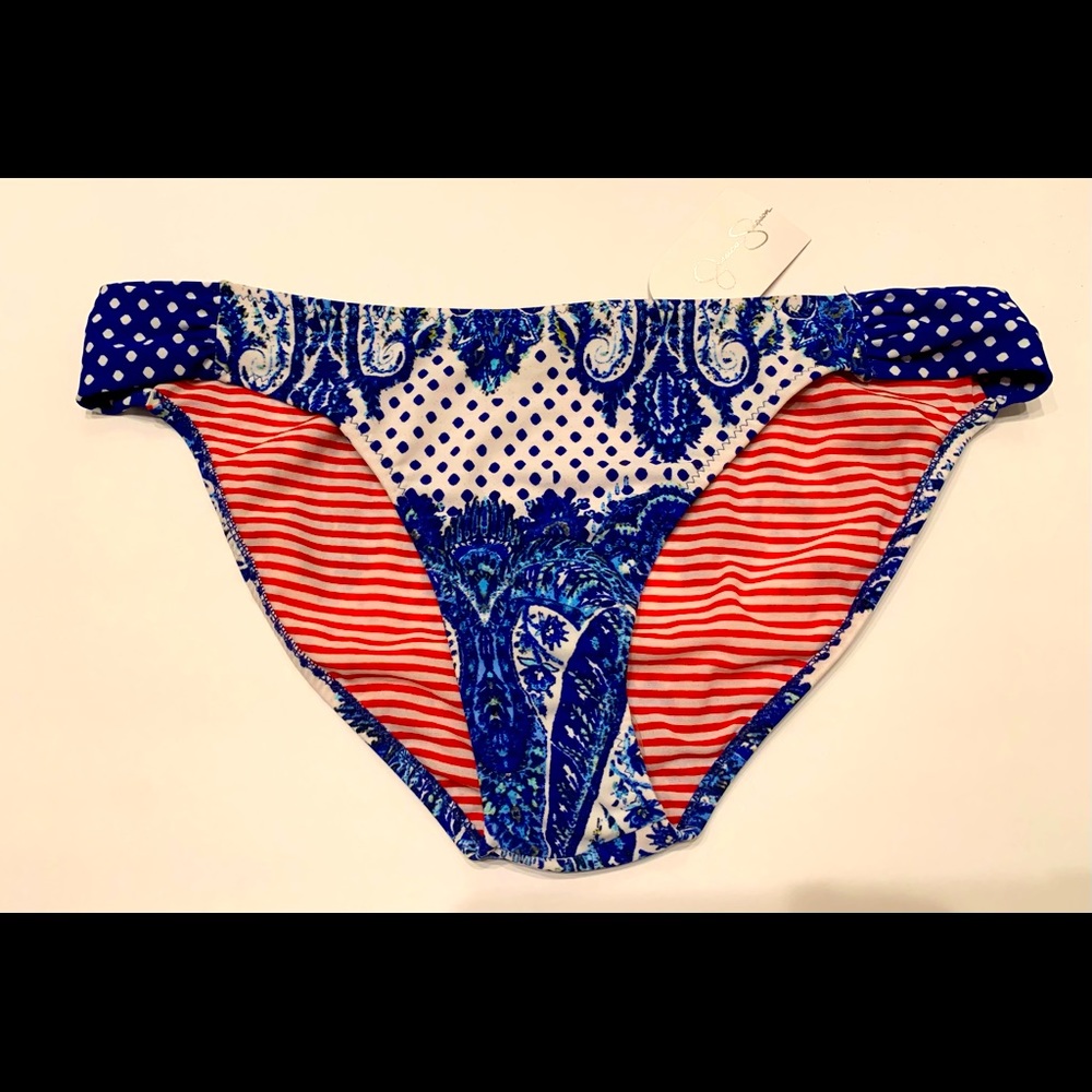 Jessica Simpson Polka Dot & Paisely Bikini Bottom